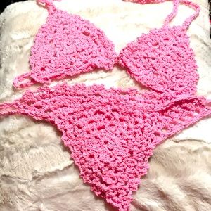 Hand-Crochet Bikini Thong Swim Set